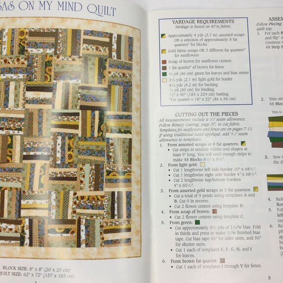 Vintage Country Bouquet Quilts Pattern Book Leisure Arts Quilting Ideas Designs - Picture 3 of 10